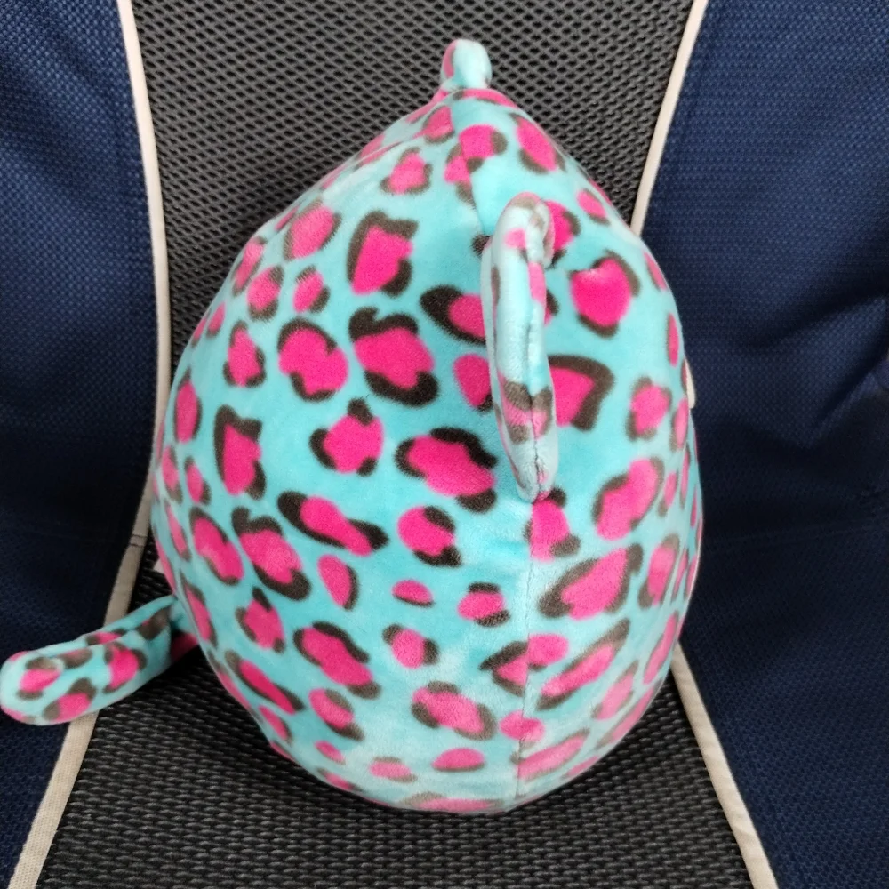 Squishmallow Leopard/Cheetah Plush Chelsea Heat Stuffed Animal 8" Blue & Pink - Picture 4 of 13